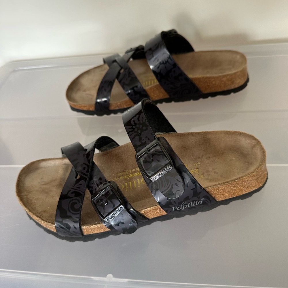 Birkenstock Papillio Hibiscus Floral Flower Sandals Women's Size 6 Beach Coastal - Picture 3 of 10